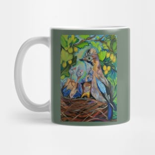 The Family of Jays in the Gooseberry Bushes Mug